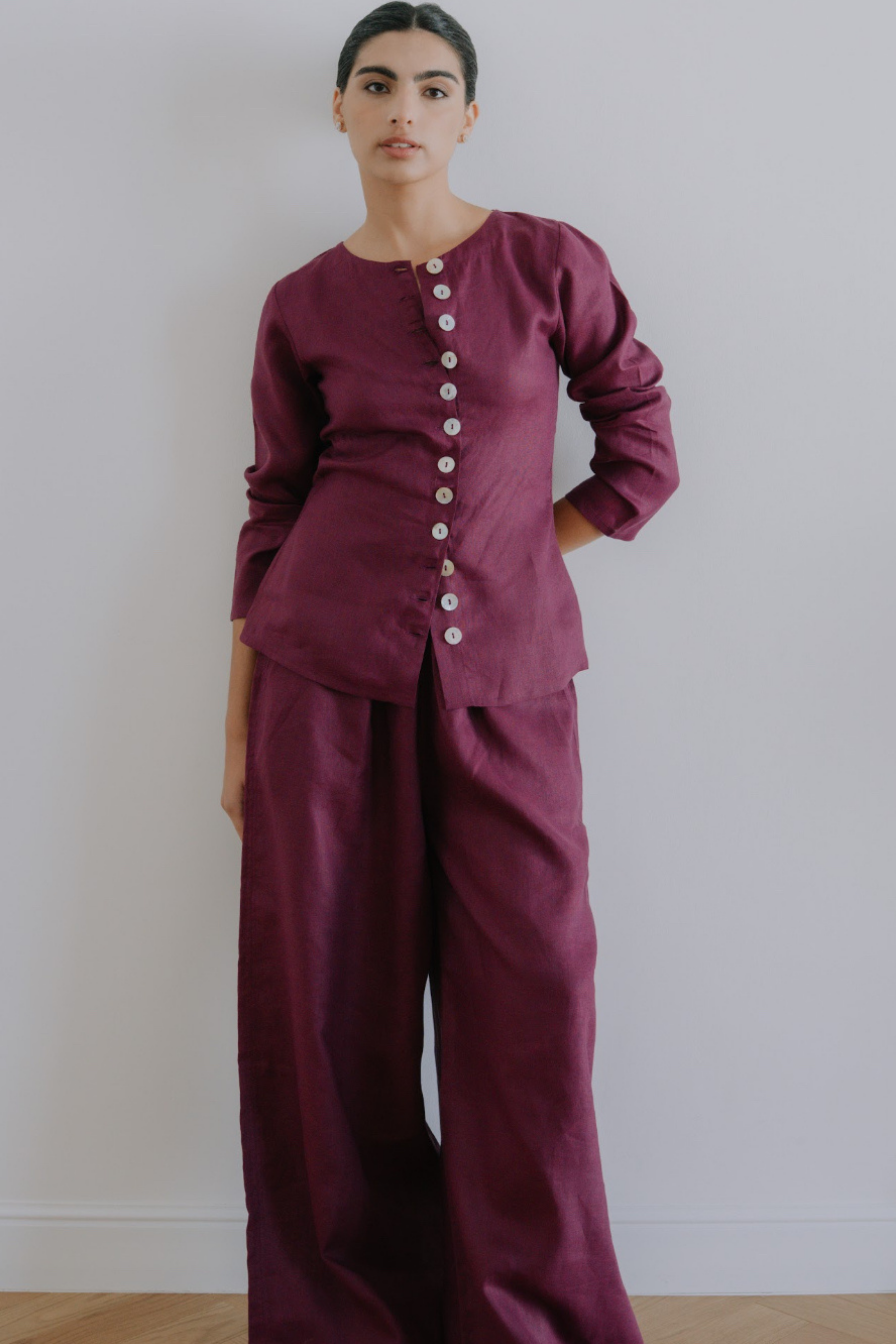 The Vest Pants — Berry