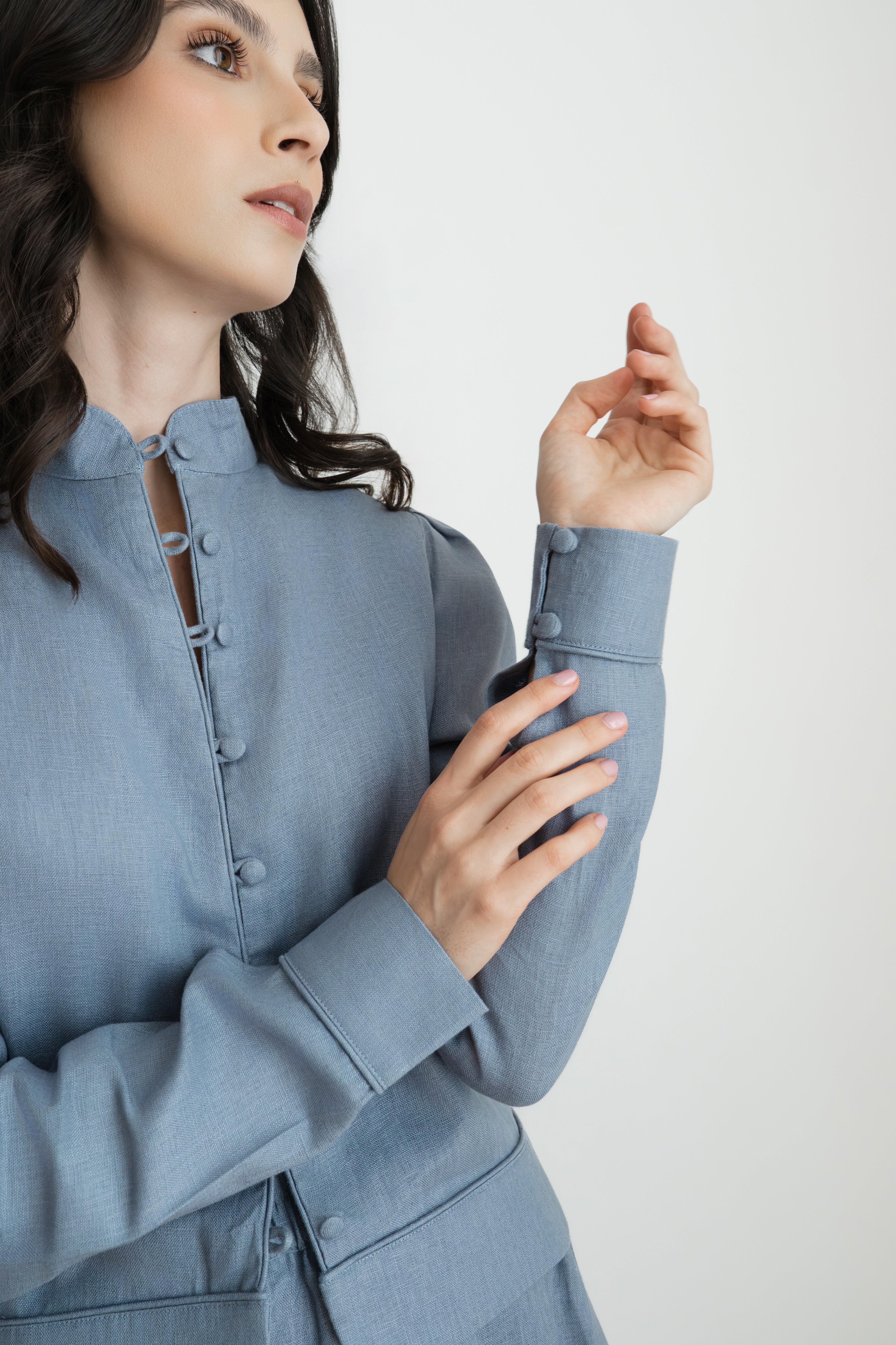 The Rebeca Top — Denim Blue