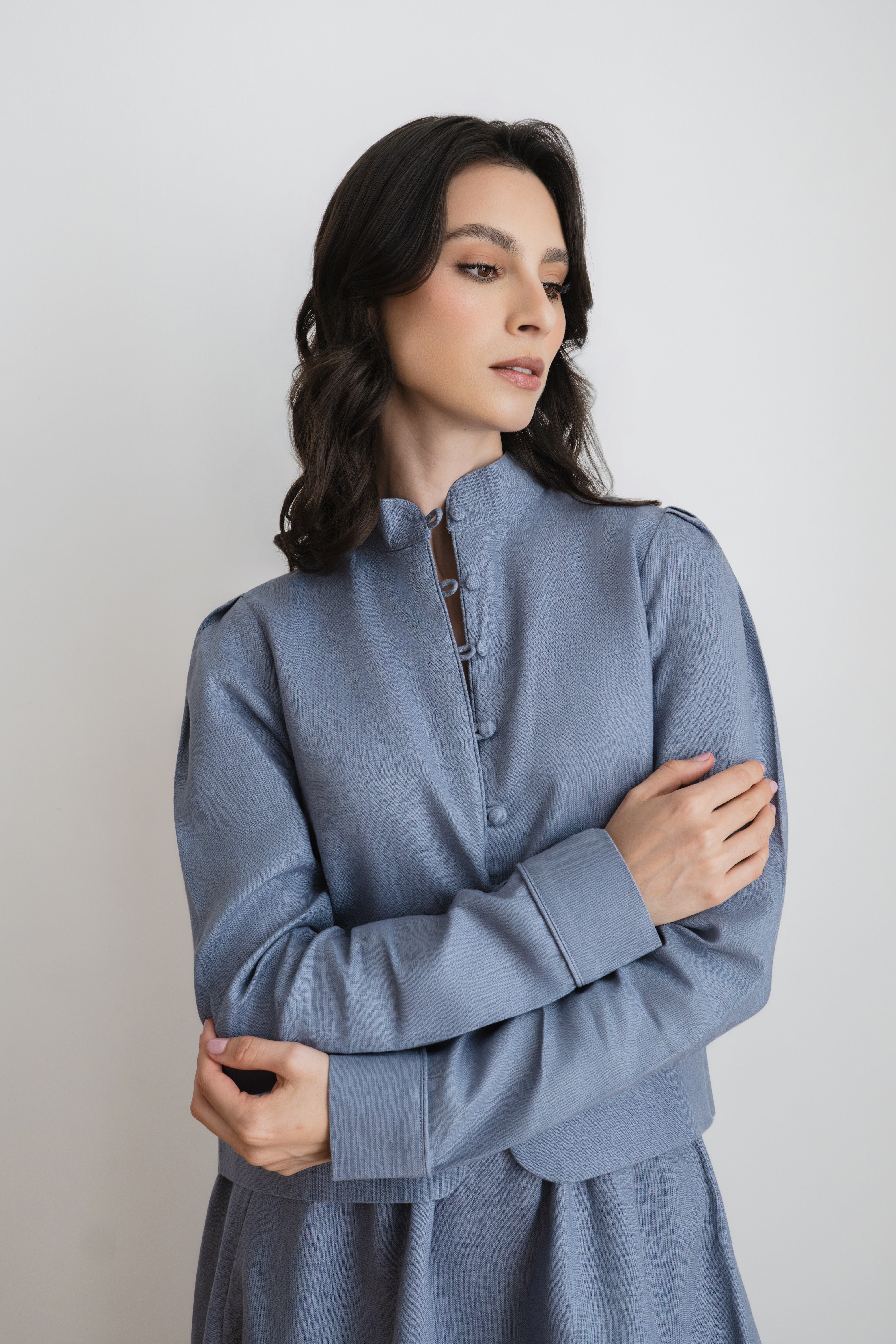 The Rebeca Top — Denim Blue
