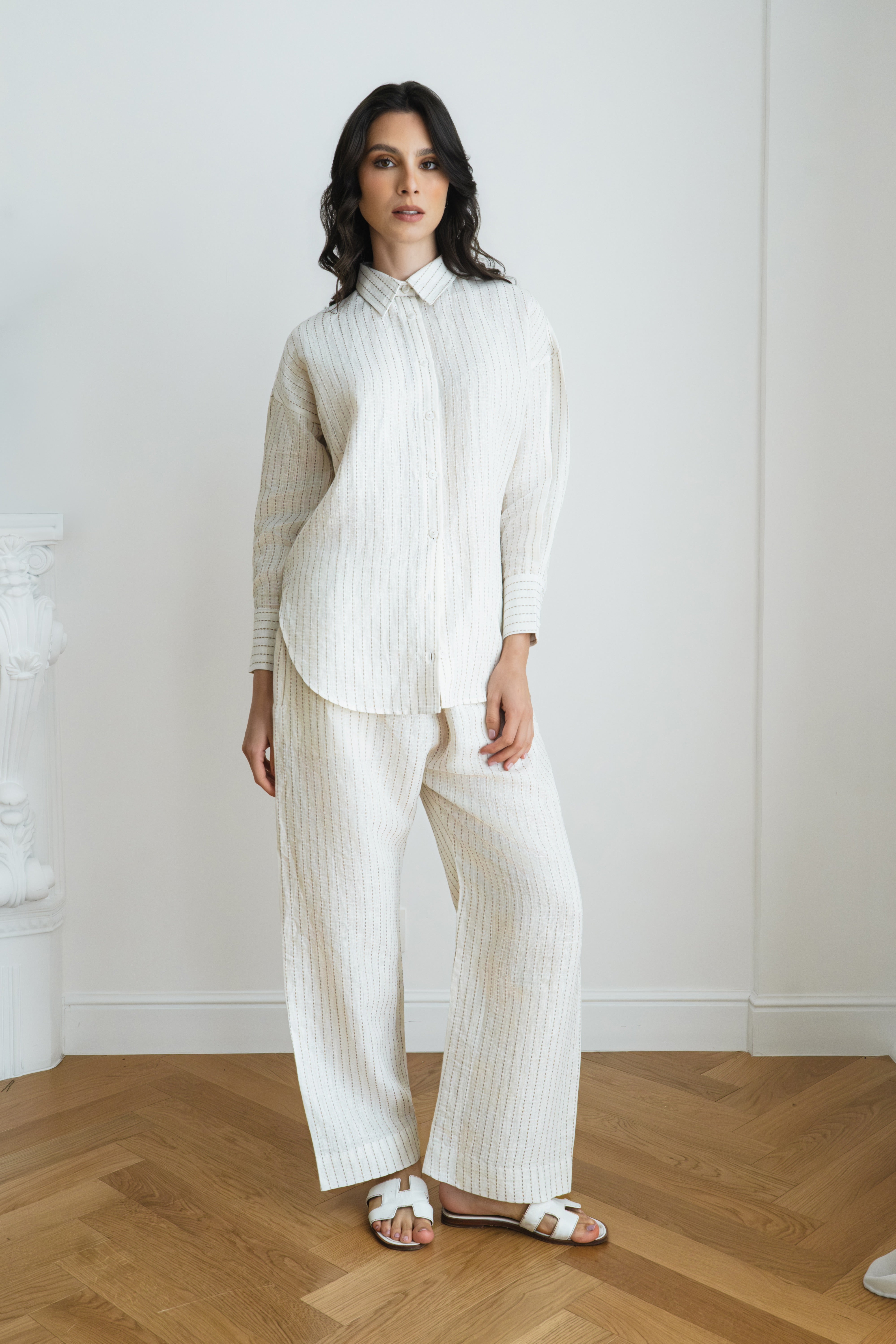 The Aliya Set - White Stripes
