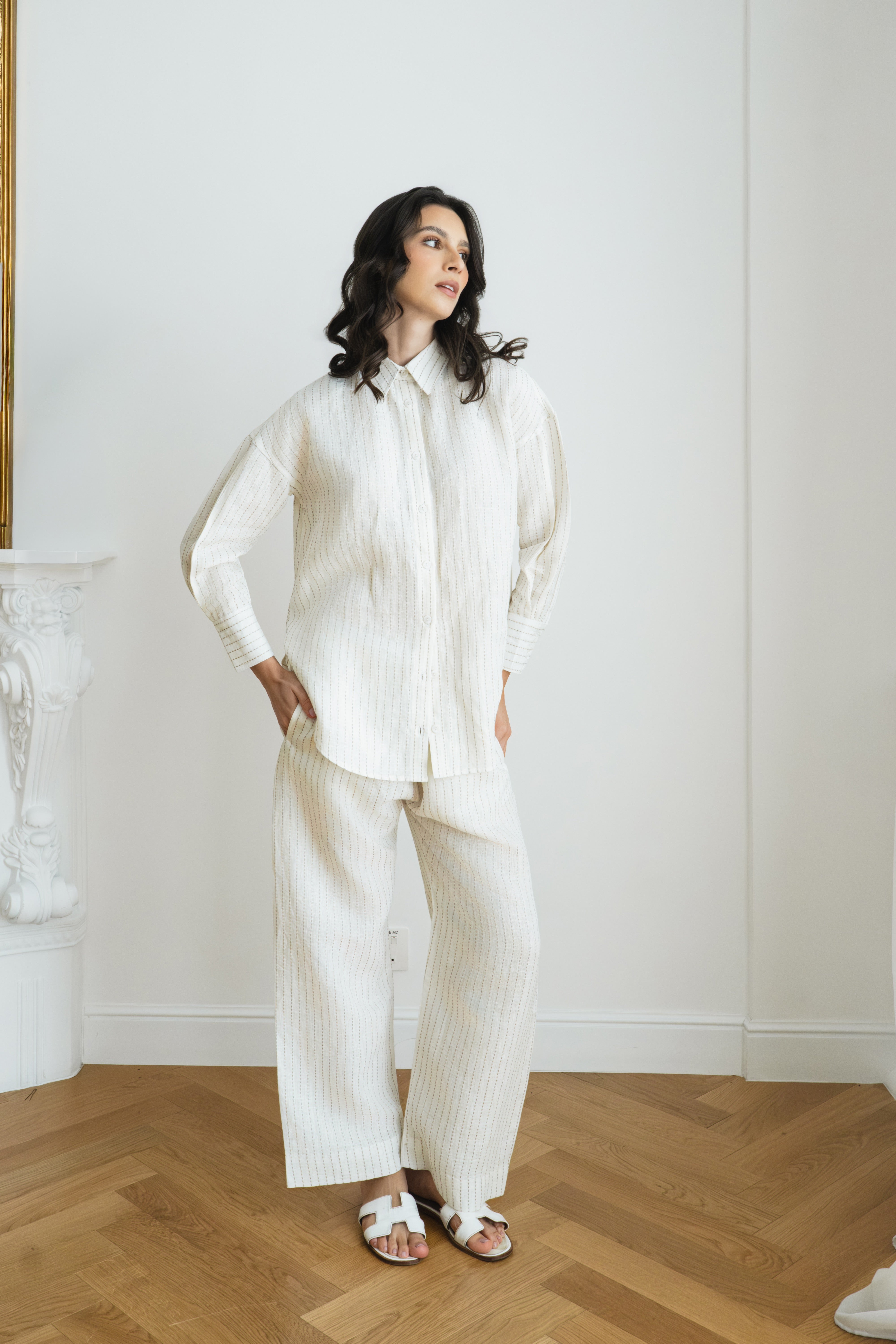 The Aliya Set - White Stripes