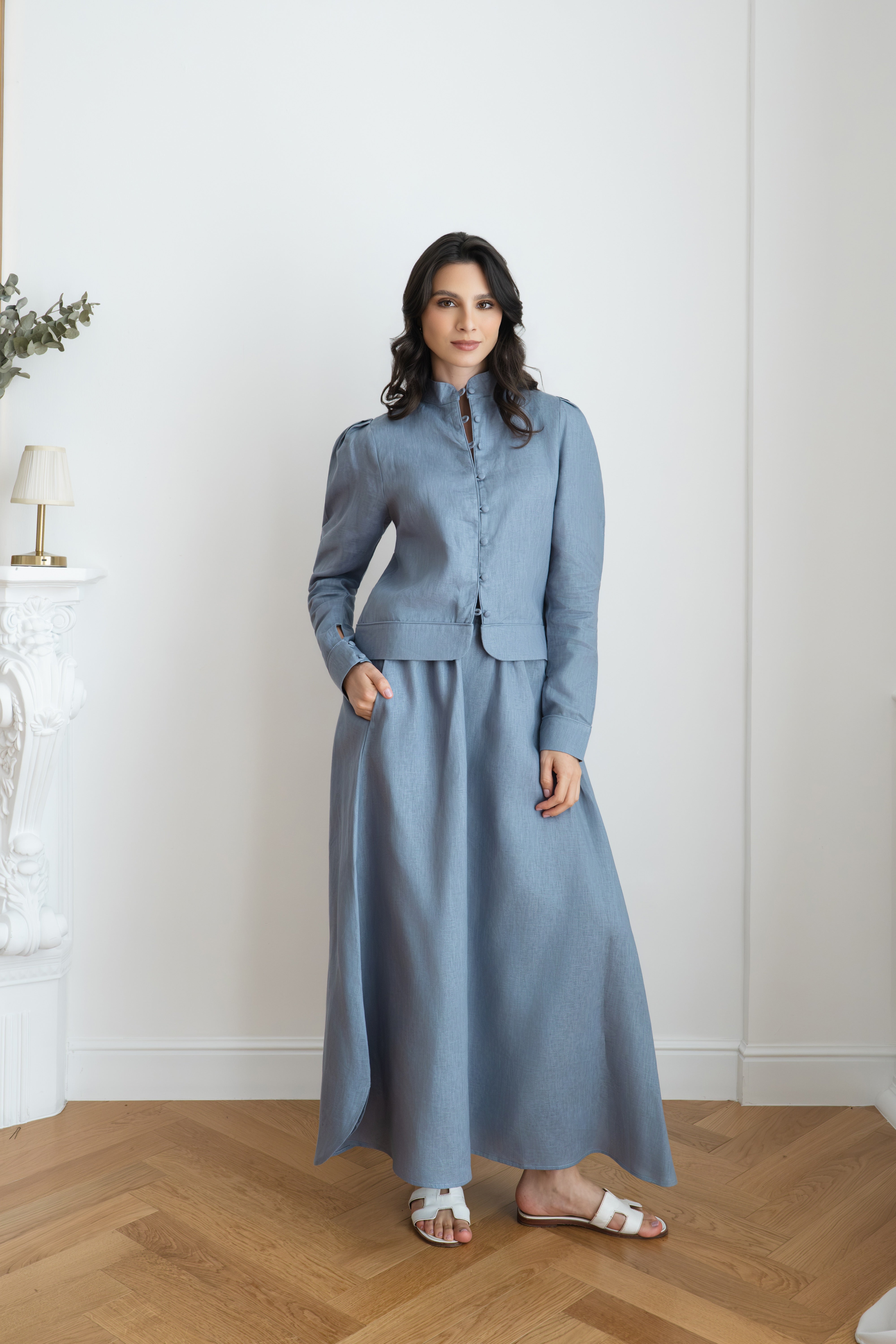 The Rebeca Top — Denim Blue